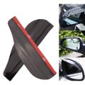 2 Pcs Smoked Black Mirror Rain Visor Smoke Guard, Rear View Side Mirror Rain Eyebrow, Rear View Mirror Visor Guard for Most Car. 