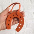 【Happytree】 PU Leather Horse Hoof Horseshoe Keychain Handbag Key Chains Keyring Holder Charm Bag Purse Accessories For Women And Girls. 