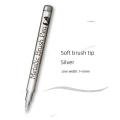 2024 1/3Pcs Brush Metallic Marker Pens Gold Silver Copper Permanent Art Paint Marker Pen for Crafts Scrapbooking Fabric Art Supplies Myhappinessisyou. 