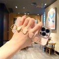 FELMYST Casing Case For Infinix Tecno Pova 3 Luxury Plating Cute Love Heart Wrist Chain Bracelet Girl Mobile Phone Case Women Lanyard Electroplated Casing Candy Full Cover Camera Protect Bumper Back Softcase Cover. 
