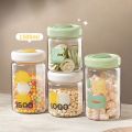 1000ml/1500ml Press Type Airtight Food Storage Containers Vacuum Sealed One Button Opening Dried Fruit Tea Containers with Lids Large Capacity Dry Cereal Milk Powder. 