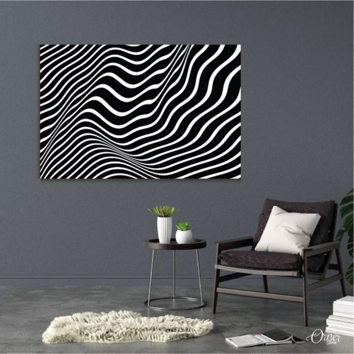Black & White Abstract Psychedelic Pattern (Single Panel) | Abstract Wall Art