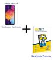 Samsung A10 Polish tempered Glass + Back Matte Protector For Samsung A10. 