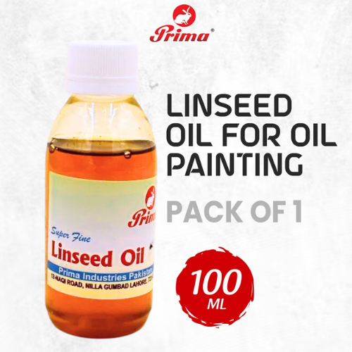 Prima linseed oil 100ml Plastic bottle for oil painting