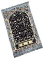 Orthopedic Velvet Foam Muslim Prayer Rug with Thick Padding and Soft Texture. 