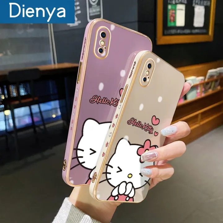 dienya%20For%20IPhone%20Xs%20Max%20Case%20New%20Design%20Side%20Square%20Edge%20Phone%20Case%20Pattern%20Plating%20Silicone%20Casing%20Cartoon%20Kitty%20Full%20Cover%20Camera%20Shockproof%20SoftCase%20Protection%20Cases%20-%20Image%203