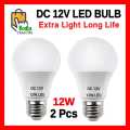 DC 12V LED Bulb 12 Watts Screw Type E27 Daylight White Pack of 1 / 2 variations  chose... 