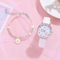 Women Children Watch Quartz Watches 2pcs Set Clocks For Girls Clock WristWatch Women Watches Colorful Relogio Feminino. 