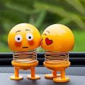 Emoji Smiley Face Dancing Toys For Car Dashboard Spring Shaking Head Dolls. 