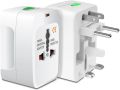 Techmanistan Surge Protector All in One Universal Worldwide Travel Wall Charger Adapter AC Power AU UK US EU Conversion Plug Adaptor, Travel Adapter. 