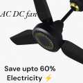 Khurshid AC/DC Inverter Hybrid Ceiling Fan AC DC Hybrid Fan with Remote Control 56' Blade Size 99.99% Pure Copper Winding. 