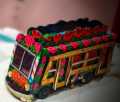 7 inches Miniature W-11 bus Model, Decorative miniature truck, home decoration / Handicraft / Handmade / Hand Painted / Vip's Creation. 