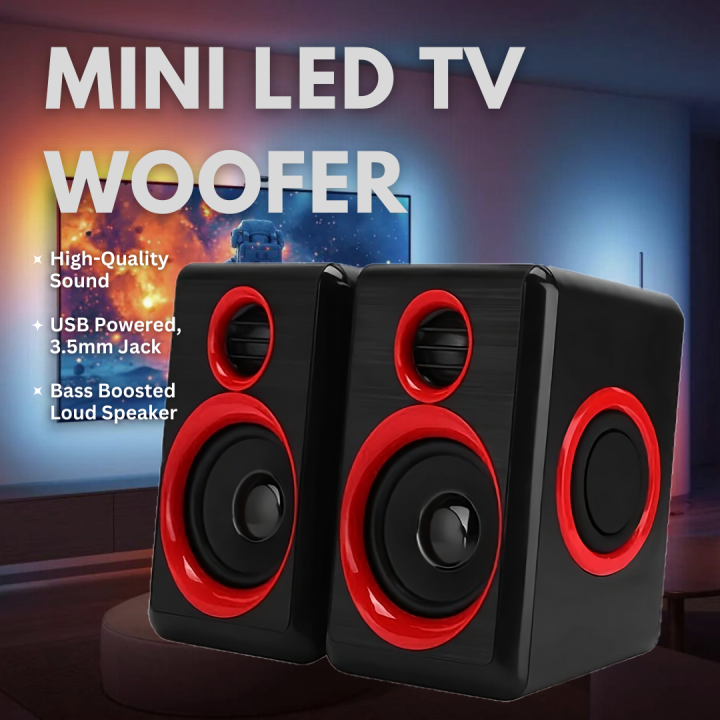 Portable RGB USB Sound Bar | 2.1 Stereo Gaming Speaker for PC, Laptop & Desktop | LED Light Compact Audio System | Plug & Play High-Quality Sound | USB Powered Speaker for Home, Office, and Gaming Setup