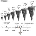 THKFISH 1pc lead fishing Sinker Pyramid shape Fishing Weight for Saltwater Freshwater For Pompano, Sand-perch, Croaker, Drum, Bass ,etc 1oz-4oz fishing accessories fishing gear fishing tackle more durable. 