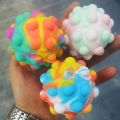 3D Pop it Fidget Burger Ball Toys Decompression Among Us Finger Squeeze Toys for Family Interactive Sensory Toys. 