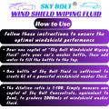 WindShield Washer Fluid-Windshield Wipers & Washers- Glass Care- Windshield Cleaner- Windshield Wiper Fluid- Sky Bolt Windshield Wiping Fluid-100ml- Wind Screen Washer Fluid-Wind Screen Wiper Fluid- Car Windshield Washer/Cleaner Fluid- Glass Cleaner. 