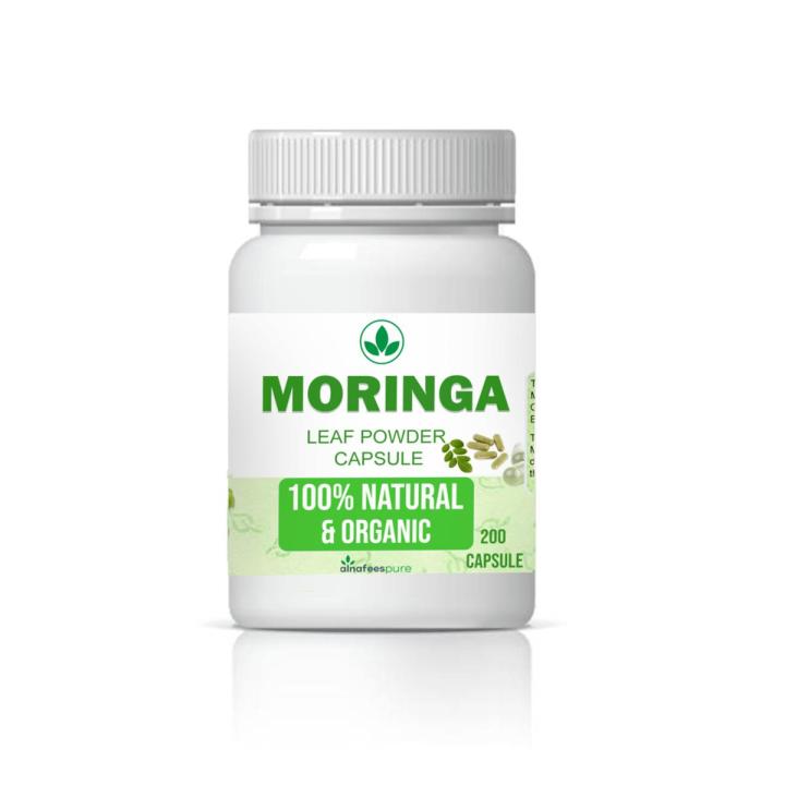 Moringa Capsules 200 in Bottle - Organic Moringa Pills Capsules , Weight Loose
