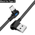 OLAF USB Type C Cable Fast Charging 90 Degree USB C Cable For Samsung S8 S9 S10 Xiaomi Mobile Phone Charger Micro Usb Cables. 