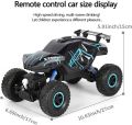 RC Cars 1/16 Scales Remote Control Car 4WD Off-Road Rock Crawler,2.4GHz All Terrain Monster Truck with Rear Fog Stream 5 LED Lighting Modes,2 Battery for 60 Min Play, Toy Car Gift for Boys and Adults. 