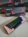 Gaming Keyboard Megakey Wired Gaming Keyboard- 61 Keys Compact Mechanical Keyboard, with RGB lights Double Shot Keycaps with LED Backlit, blue Switch-Black colour. 