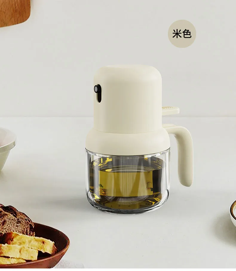 Heat-Resistant Glass Oil Spray Pot Press Spray Oil Bottle 180Ml 8 Heat-Resistant Glass Oil Spray Pot Press Spray Oil Bottle 180Ml