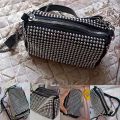 Fashion Small Crossbody Shoulder Bags for Women Shine Rhinestone Leather Messenger Bag Female Phone Purse Handbag. 