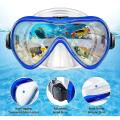 Diving Goggles Mask with Silicone Breathing Tube Snorkle Set for Swimming Equipment Adult PVC Tempered Glass Diving Goggles Mask for Underwater Sports Diving Swimming Mask (Random Color). 