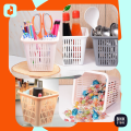 Daily Esssentials Multipurpose Small Organizer Basket - Kitchen Utensils, Dresser, Vanity Countertop Storage Basket For Health, Beauty, Skincare, Primer, Makeup Brush, Cosmetics - Home/Office/School Stationery Desk Organizer Bin For Pen, Pencil, Scissors. 