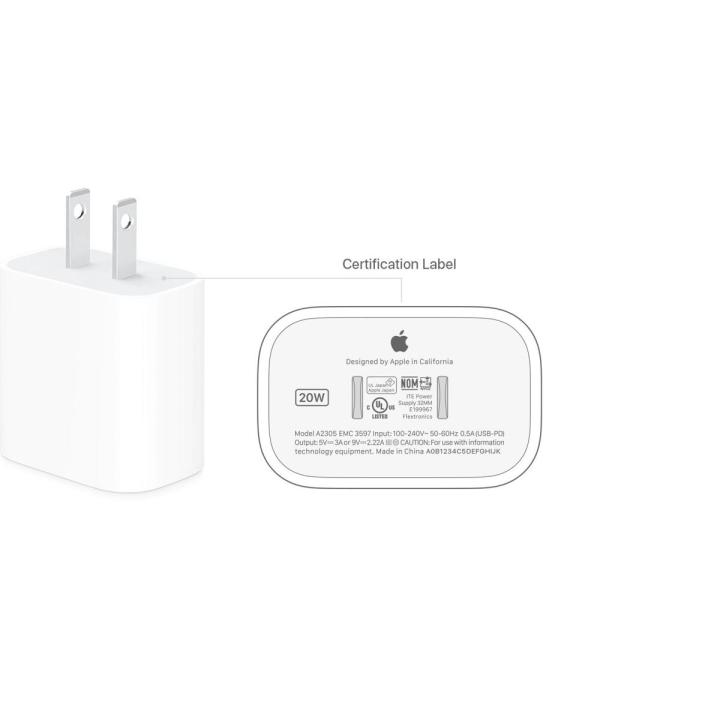 IPhone Charger 20W USB-C Power Adapter With USB-C to Lightning Cable Fast & Efficient Charging For iPhone 8/8 Plus/iPhone X/XR/XS/XS Max /iPhone SE (2nd generation)/ iPhone 11 /11 Pro/ Pro Max/ iPhone 12/ 12 Pro/ 12 Pro Max/ 12 mini