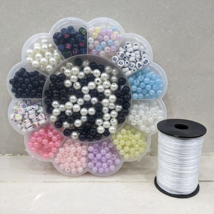 Beads Kit 1000 Pcs for Bracelet & Jewelry Making – DIY Beads Set for ...