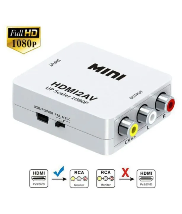 HDMI%20To%20Audio%20Video%20RCA%20AV/CVBS%20Adapter%20HD%201080P%20Mini%20HDMI%202AV%20Video%20Converter%20BOX%20For%20PS3%20VCR%20DVD%20PC%20-%20Image%204