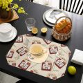 Relaxsit Set of 4 & 6 Placemats, Cotton Fabric Washable Dining Table Mats DOUBLE SIDE Cotton Fabric Printed  and weaved table Mat, table runners and  napkins in few models. 