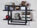 PVC BOX  WALL HANGING SHELF BLACK WITH BLACK. 