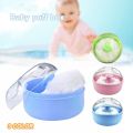 Powder Puff Box newborn children or makeup purpose puff Pink-Blue. 