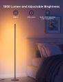 Govee RGBIC Floor Lamp, LED Corner Lamp Works with Alexa, Smart Modern Floor Lamp with Music Sync and 16 Million DIY Colors, Color Changing Standing Lamp for Christmas Bedroom Living Room Black. 