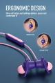 WRZ Wireless Headphones, S8 Bluetooth 5.0 Earphones with Microphone Magnetic IPX6 Sweatproof Sport Running Workout  Travelling 10Hrs Playtime  for Android iOS Cell Phones (Purple Pink). 