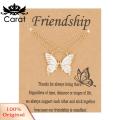 Carat Sister Necklace Butterfly Shape Matching Relationship Baby Sister Jewelry. 