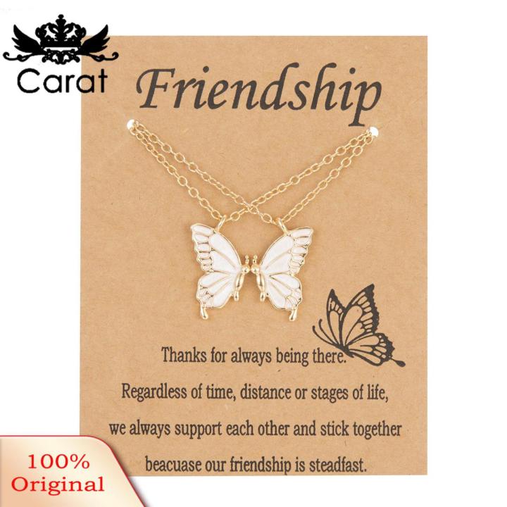 Carat Sister Necklace Butterfly Shape Matching Relationship Baby Sister Jewelry