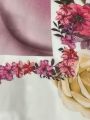 Fashion Printed Flower border  Shawl Chiffon Hijab Georgette Scarf Women Beach Sunscreen Shawl Muslim Hijab Wrap Headscarf. 