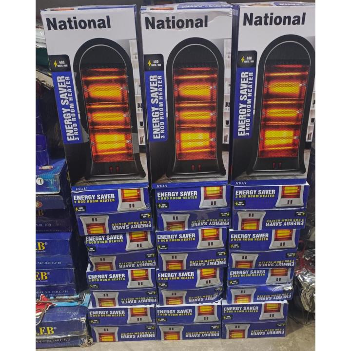 National Room Heater 3 Rod, Automatic Sensor Heater, Jumbo Size Room Heater 400/800 Watt