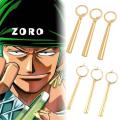 Anime One Piece Earrings Roronoa Zoro Ear Clips Stud Halloween Fashion Cosplay Accessory. 