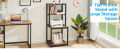 Printer Stand with Storage Shelf, 49.2 inch Large Tall 4 Tier Printer Table for Home Office Organization Space Saving Desk Rack for Printer Computer CPU Shredder. 