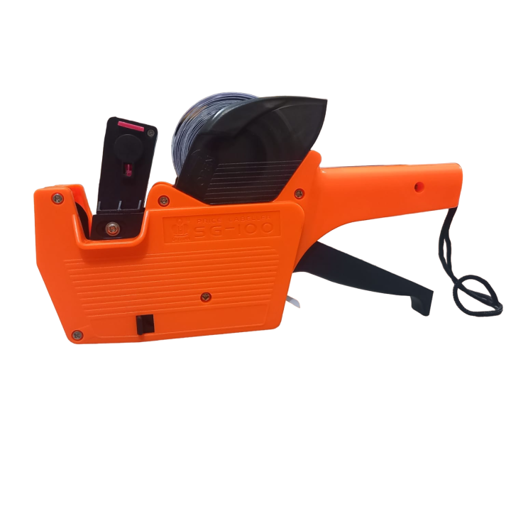 Saguan 8 Digit Price Tag Machine Labeller +Label Stickers Roll + 1 Ink Roller - Multicolour