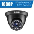 ZÒSI 4 Pack 2MP 1080p HD-TVI Home Security Camera Outdoor Indoor 1920TVL, 24PCS LEDs, 80ft Night Vision, 90°View Angle, Weatherproof Sùrveillance CCTV Black Dome Cameras.. 