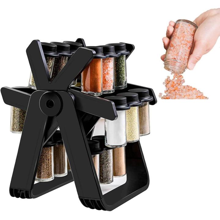 Rotating Spice Rack With 18Pcs Jar