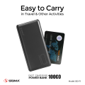 Sigma Young Series SG-Y1 10000mAh Power Bank Micro USB & Dual USB A Charger External Battery & 2A with Batter Level Indicator. 