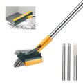 3 in 1 Cleaning Brush with Wiper | Double Sided Scrubber Brush with Long Handle | Bathroom Cleaning Brush with Wiper 2 in 1 Tiles Cleaning Brush Floor Scrub Bathroom Brush with Long Handle 120° Rotate Bathroom Floor Cleaning Brush Home Kitchen Bathroom. 