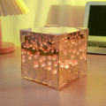 Creative Diy Tulip Flower Sea Home Decor Cube Three-Dimensional Small Night Lamp Material Package For Girlfriend Couple Luyo. 