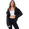 Black Crop Denim Jacket for Women | Premium Quality | Export Denim Stuff |. 
