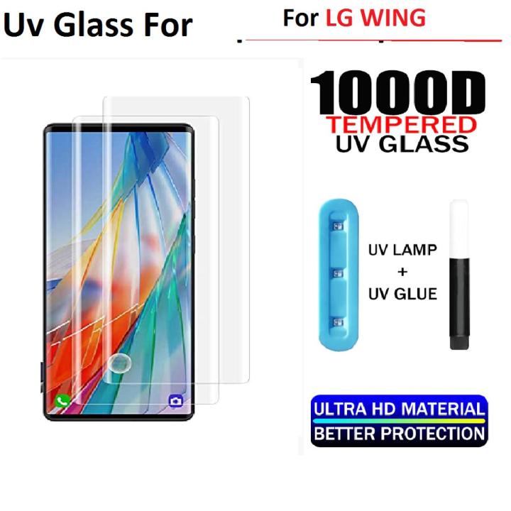 LG Wing UV Tempered Glass Screen Protector Full Curved Protector Nano Liquid For LG wing